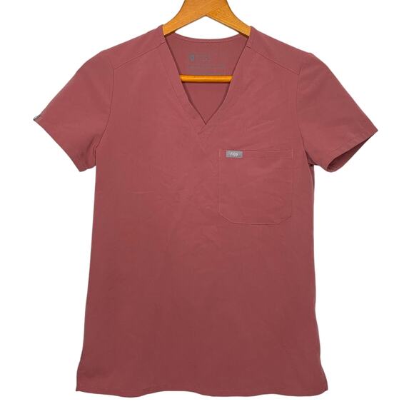 Figs women's Mauve 2072 Catarina One Pocket Short Sleeve Scrub Top SZ XXS - Picture 2 of 8